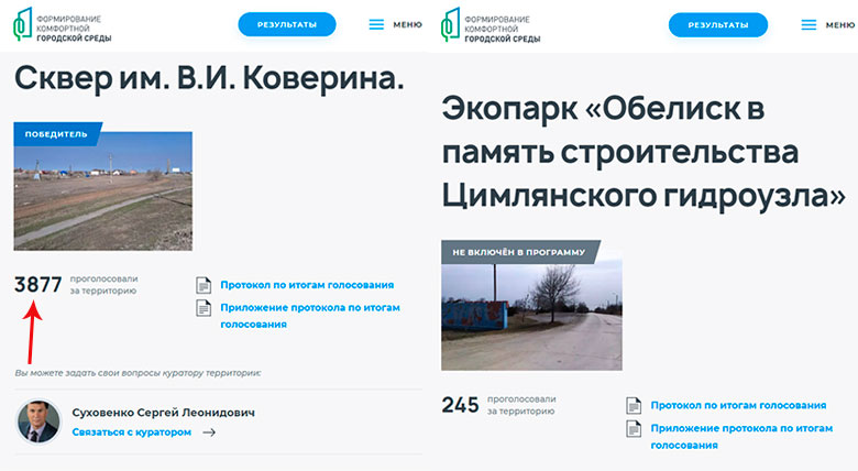 Проекты для голосования